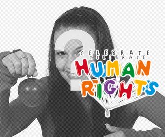 sticker globos derechos humanos foto