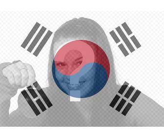 filtro bandera corea sur foto