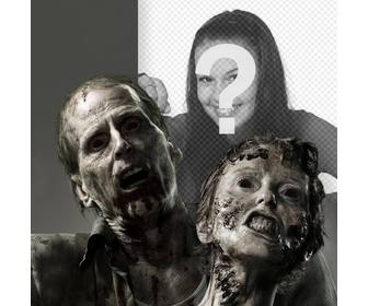 fotomontaje terror zombies foto
