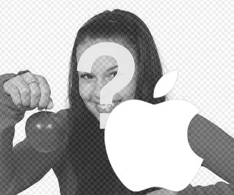 Sticker decorativo logo de Apple para pegar en tus imágenes Fotoefectos