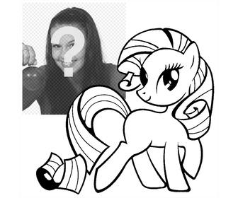 fotomontaje un dibujo my little pony imprimir colorear