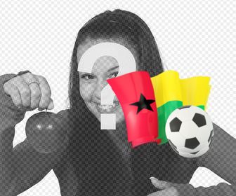 decora fotos sticker bandera guinea-bissau un balon futbol
