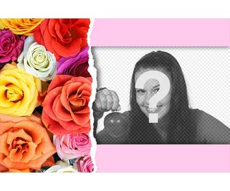 postal rosas colores tarjeta foto especial dia san valentin