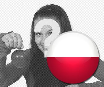 bandera polonia forma circulo pegar imagenes