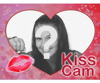 sube foto dando un beso fotomontaje original kiss cam
