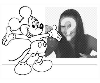 colorea mickey mouse sube foto fotomontaje online
