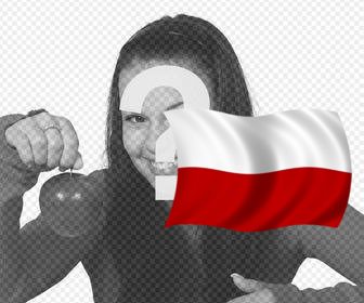 bandera ondeando polonia puedes pegar fotos gratis
