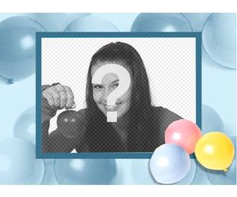 postal cumpleanos globos colores podras poner foto enviarlos email o imprimirlo