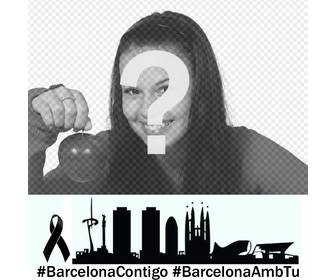 Pon tu foto junto al skyline de barcelona y los hashtags @barcelonacontigo @barcelonaambtu para apoyar a los barceloneses.