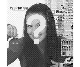 Filtro de la portada del Album Reputation de Taylor Swift