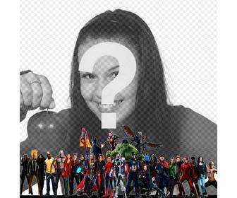 Fotomontaje con los personajes de Avengers Infinity War