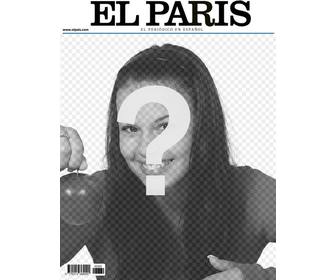 fotografia un marco imitando portada un periodico llamado paris