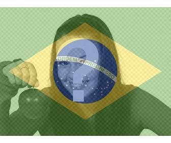 poner bandera brasil foto online