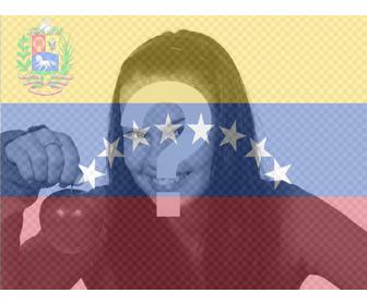 fotomontaje imagen bandera venezuela