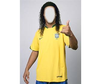 fotomontaje ronaldinho camiseta seleccion brasil