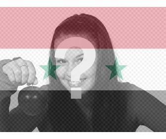 fotomontaje bandera siria foto