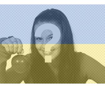 montaje fotos bandera ucrania foto