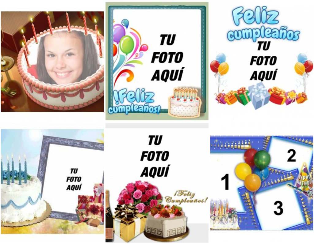  página 4/3 tarjetas de cumpleaños 