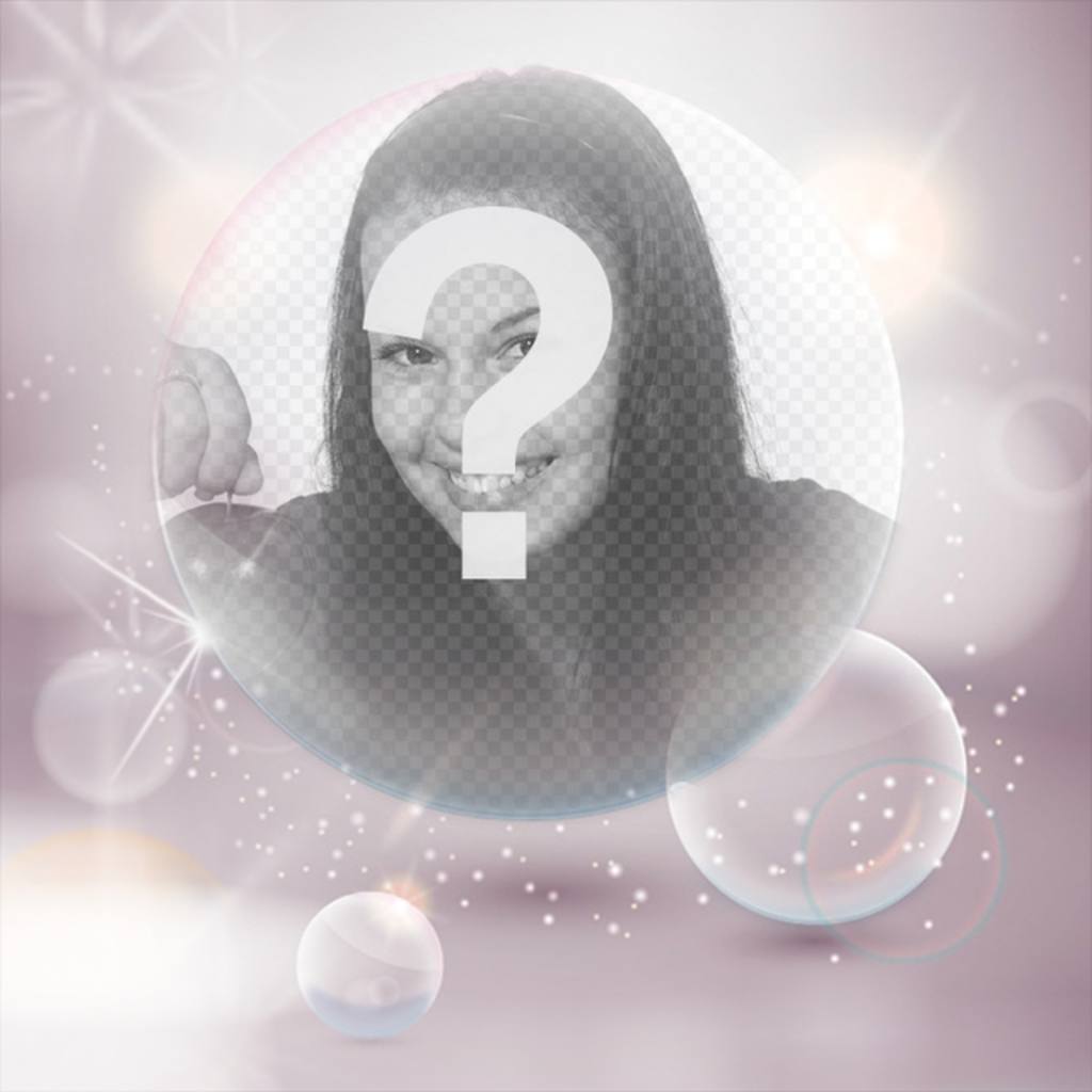Imagen de perfil con burbujas y destellos de luces blancas para personalizar tu avatar de facebook y..