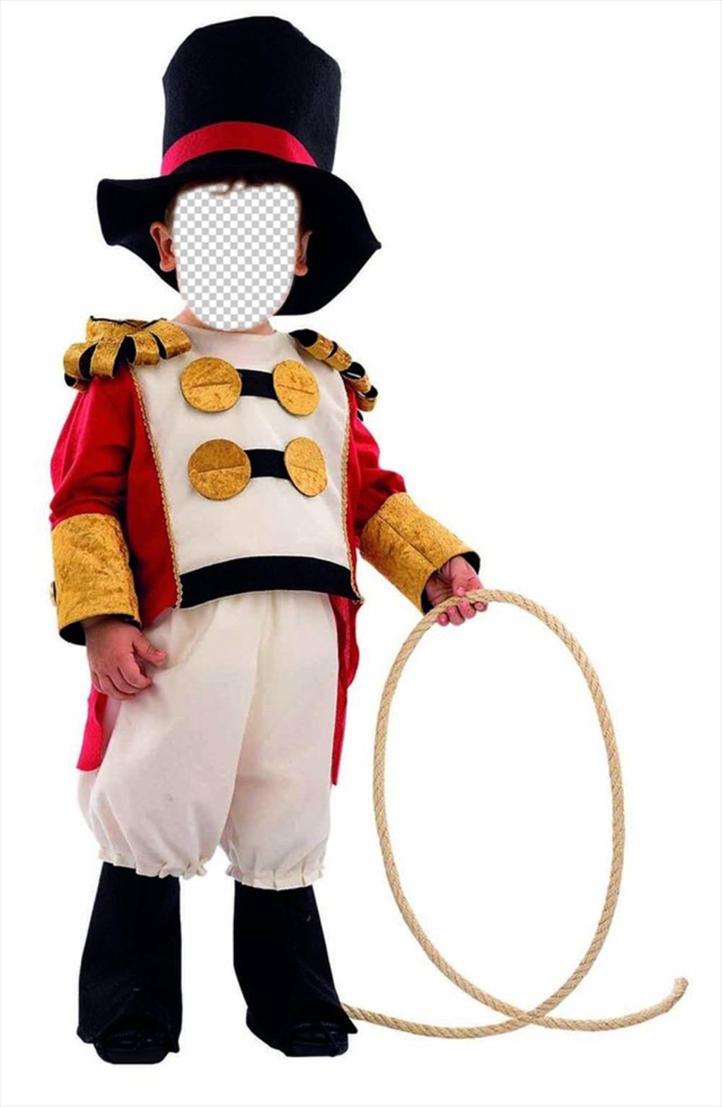 Fotomontaje infantil de domador de leones de circo para editar ..