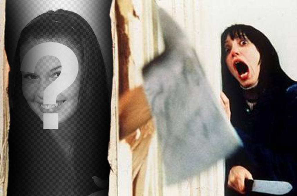 Crea un fotomontaje para Halloween con una escena de la película de Kubrick, el Resplandor, basada en el libro de Stephen King y conviértete en Jack con su..