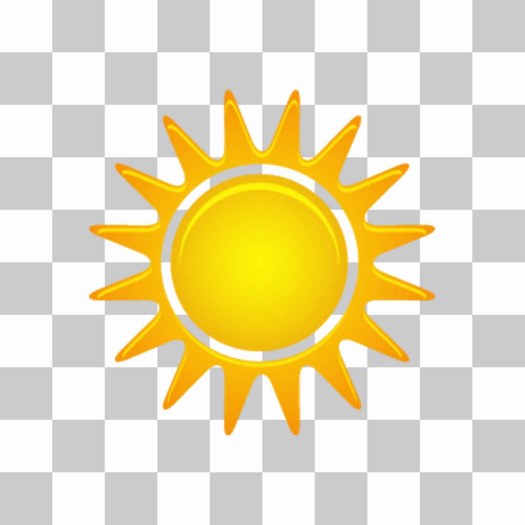 Sticker de un sol reluciente para poner en tus..