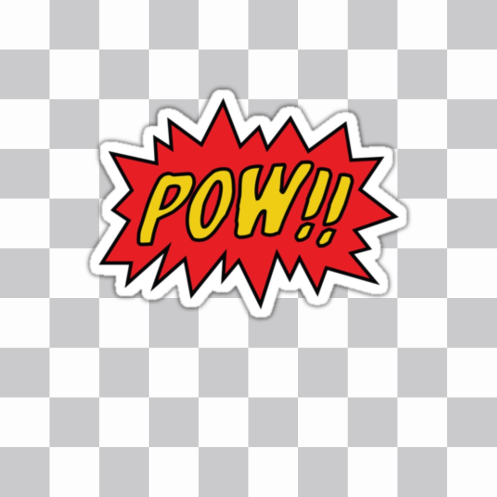 Pon el efecto de sonido POW de los comics de Batman en tu foto con este sticker. ..