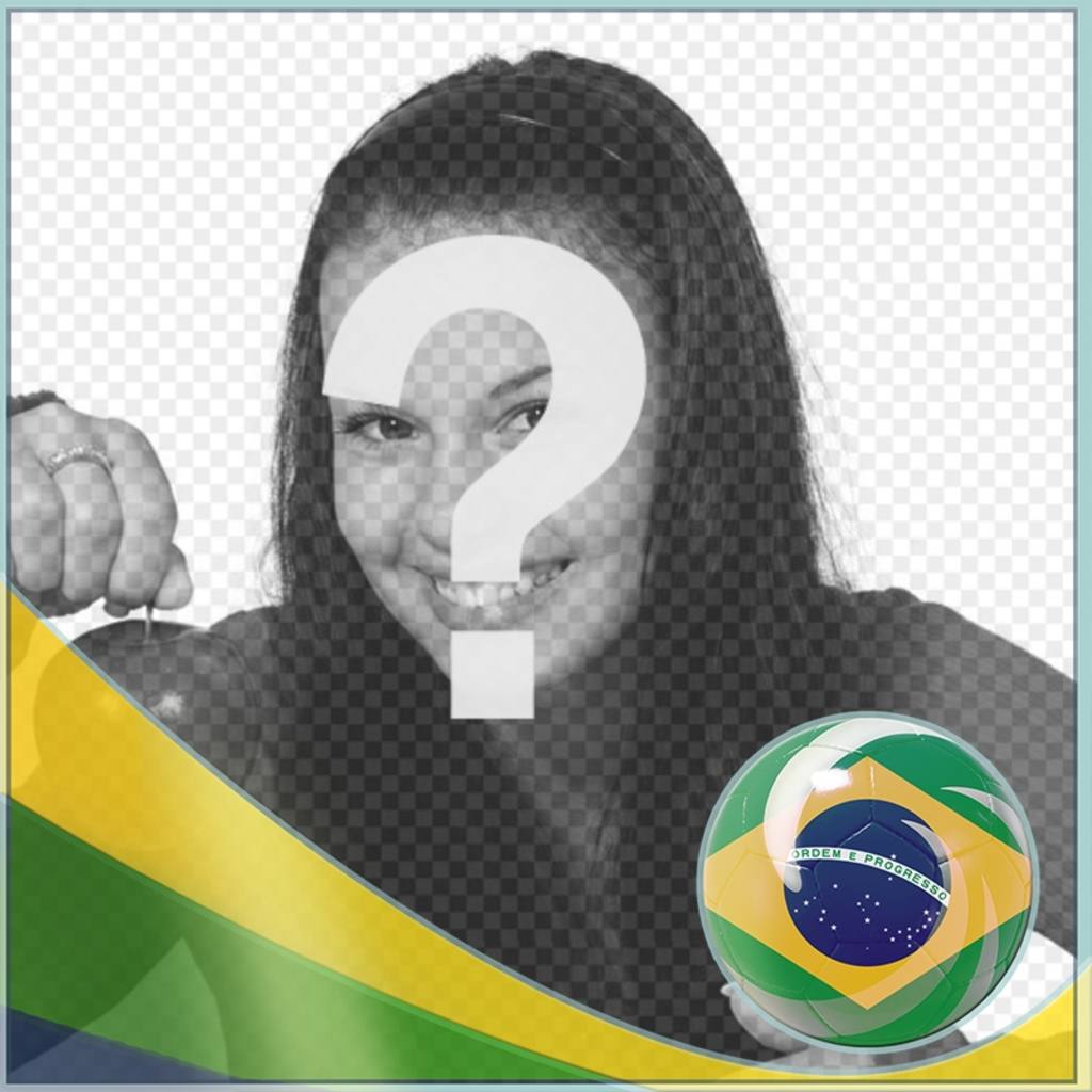 Montaje con la bandera de Brasil para añadir tus fotos de fondo. ..