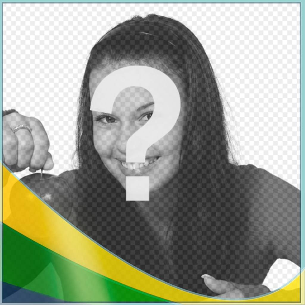 Foto efecto para poner los colores de Brasil en tu foto ..