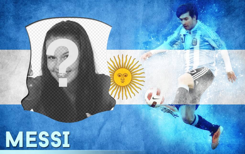 Pon tu foto junto a Leo Messi con este editor online. ..