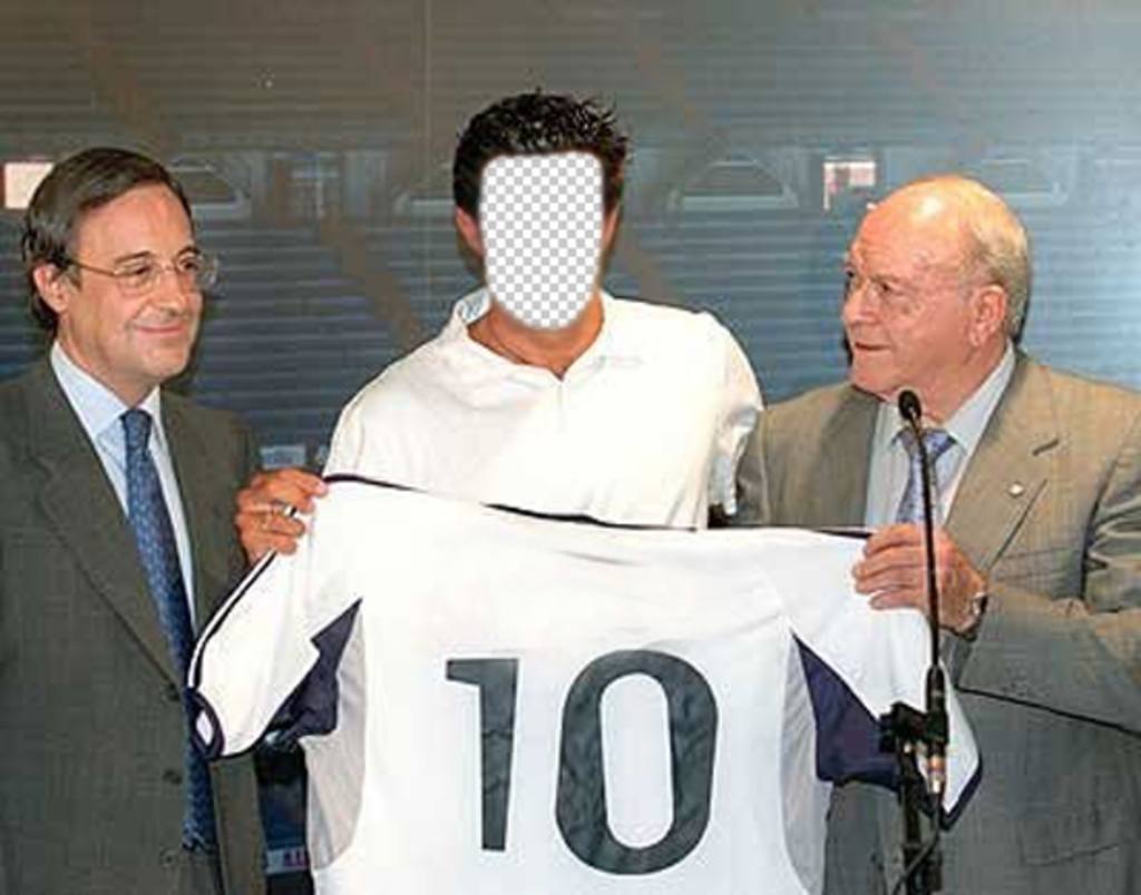 Edita este foto efecto para poner tu cara en la cara de un jugador del Real Madrid ..