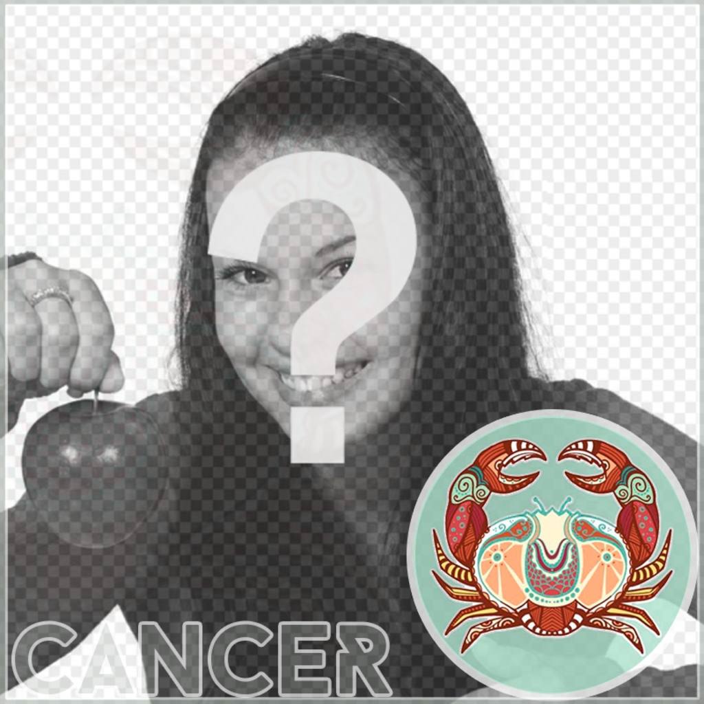 Fotoefecto online del signo del zodiaco Cáncer. ..