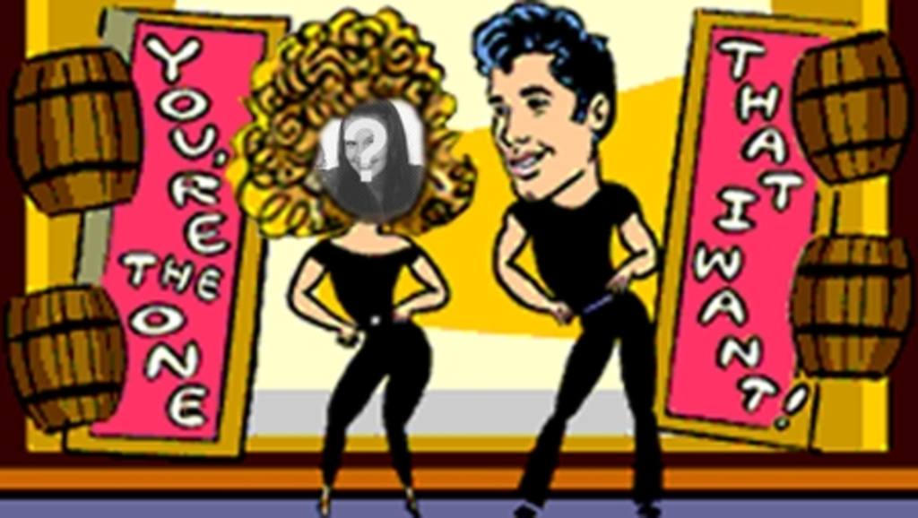 Foto montaje animado Baile de Grease, personaliza el efecto con tu propia..