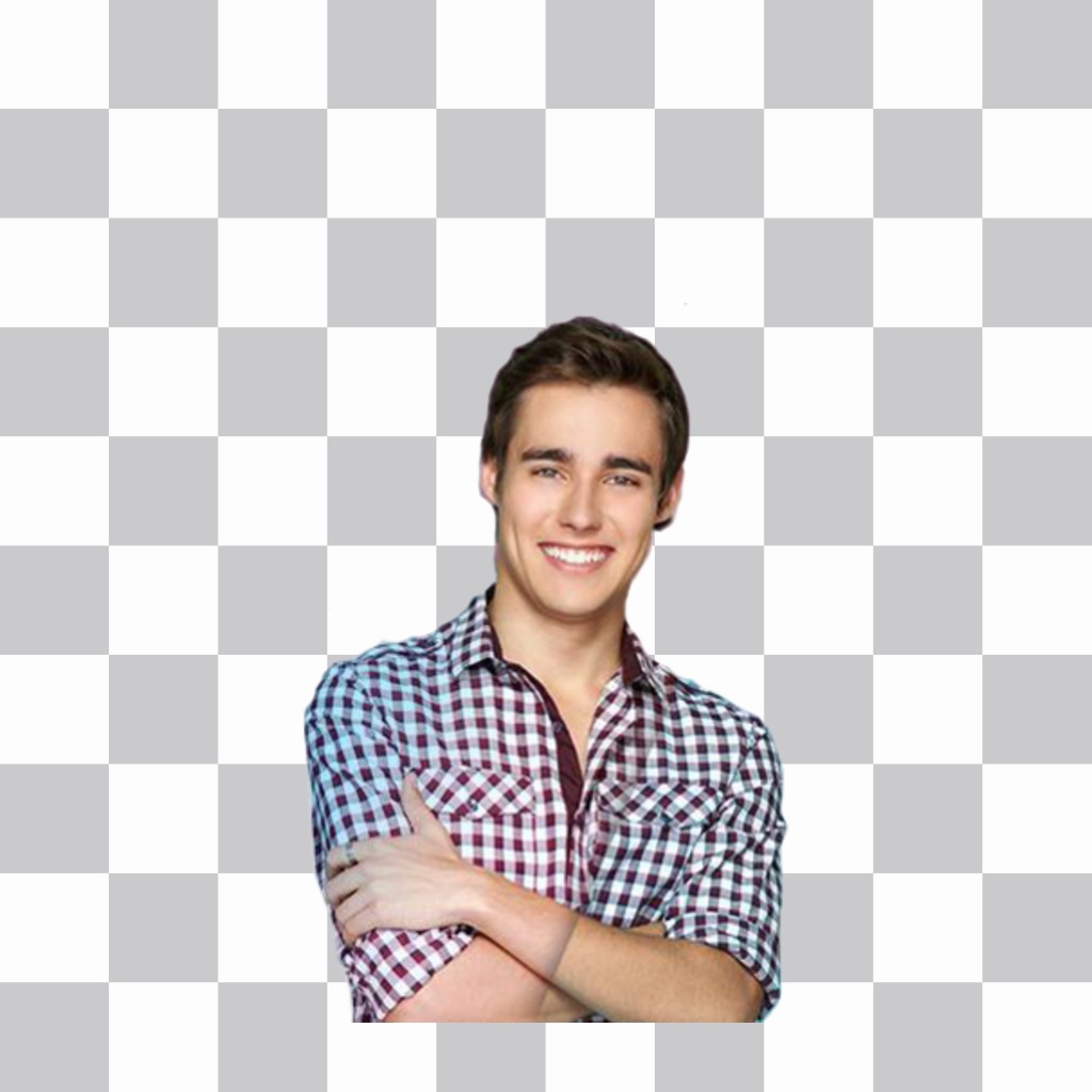 Pon a Jorge Blanco en tus fotografías con esta pegatina del actor de Violetta. ..