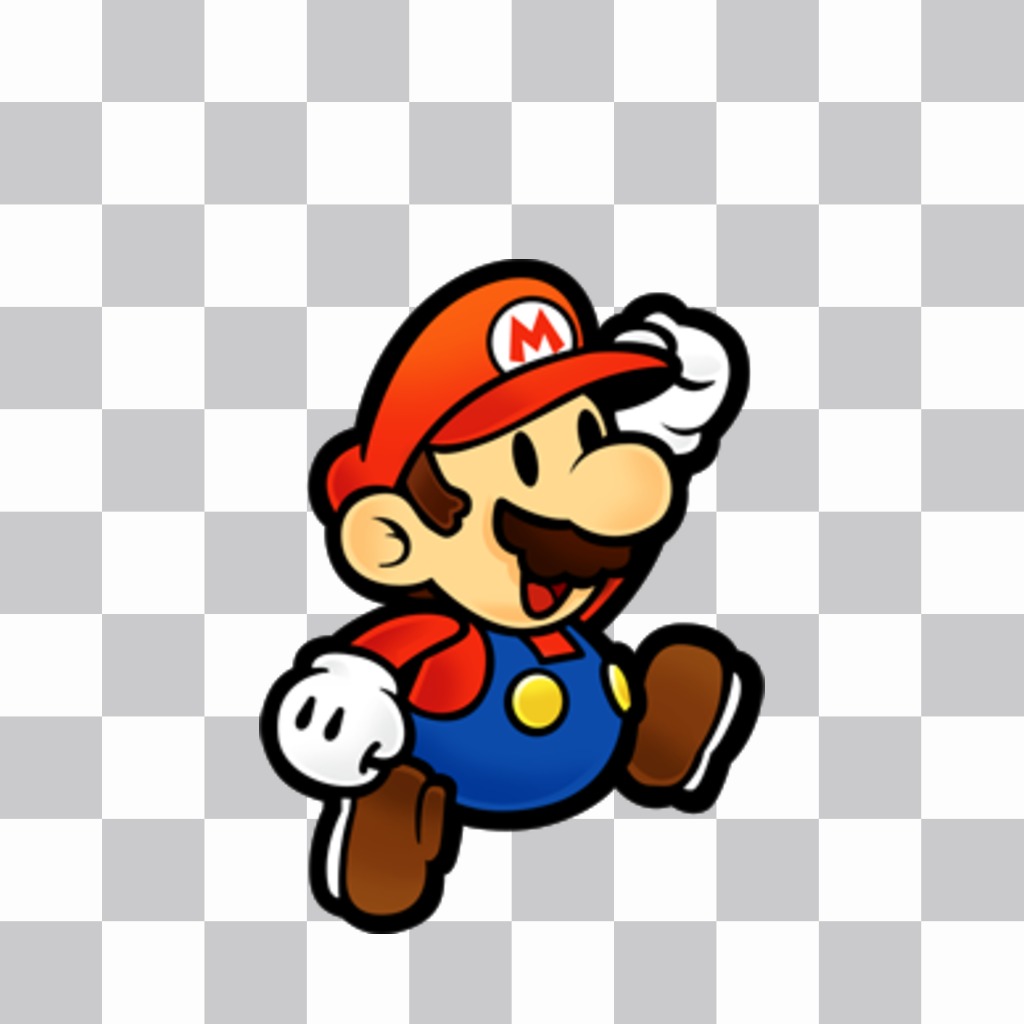 Pegatina de Mario saltando ..