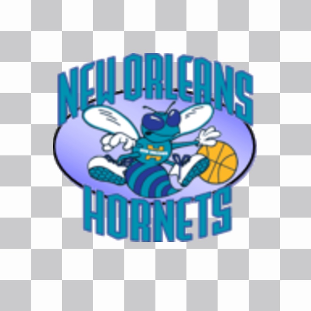 Pegatina con el logo de los New Orleans Hornets. ..