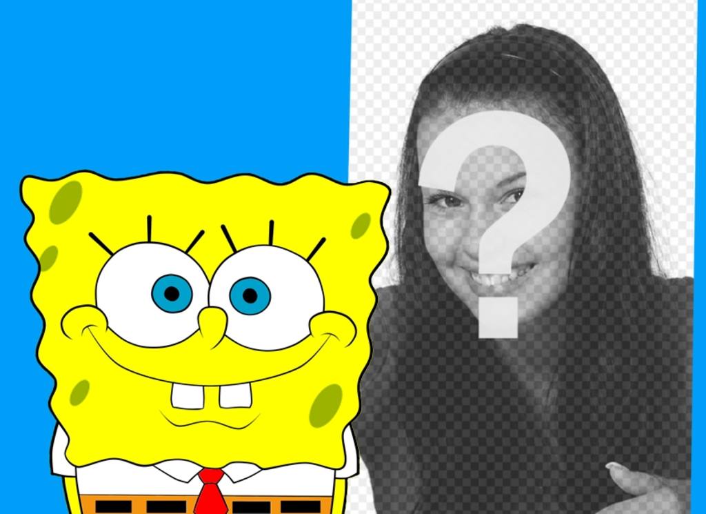 Collage para poner tu foto junto a Bob Esponja ..