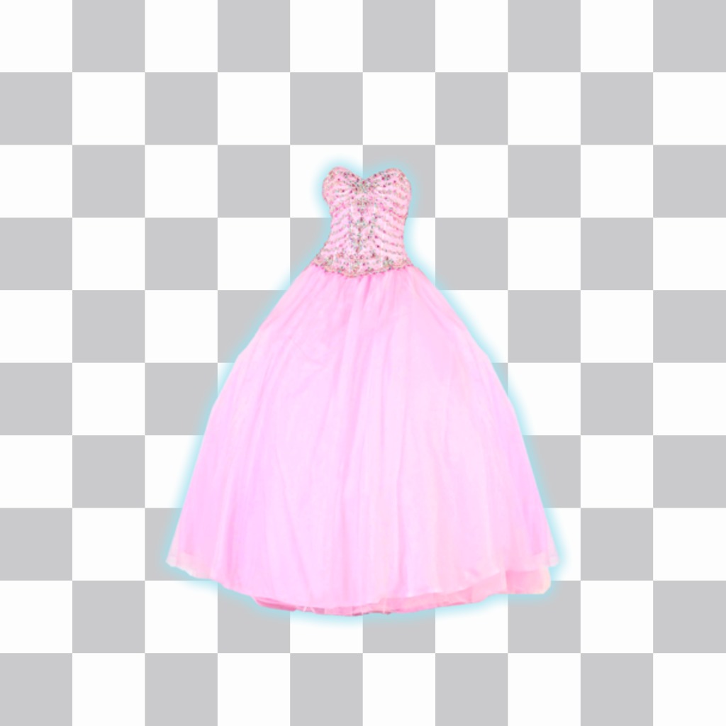 Pegatina de un vestido rosa de quinceañera ..