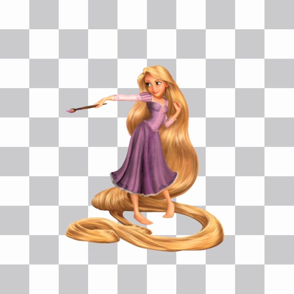 Pegatina para insertar a la princesa Rapunzel en tus fotos ..