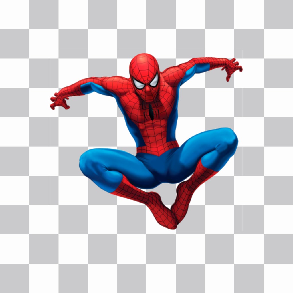 Pegatina de Spiderman saltando para insertar en tu foto ..