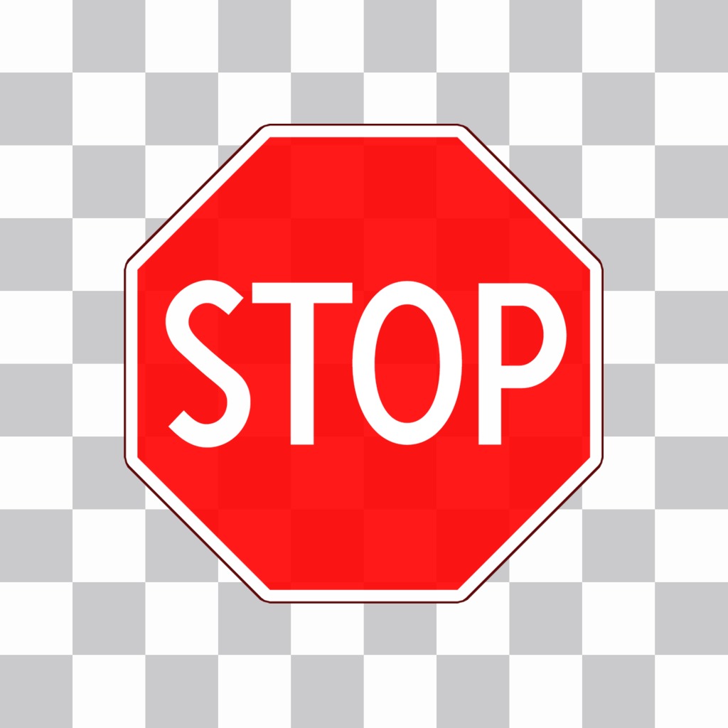 Sticker con la señal de Stop. ..