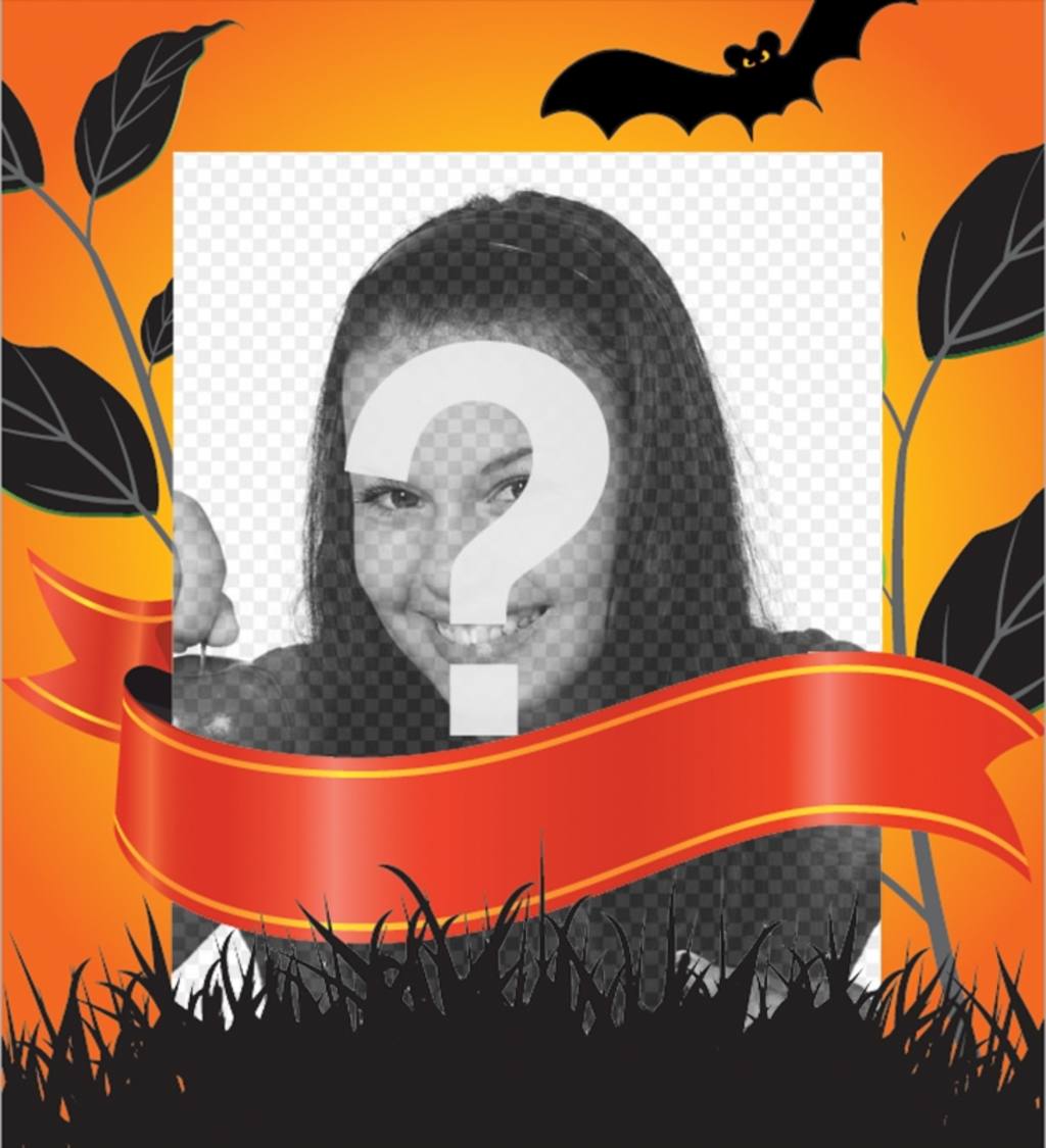 Marco decorativo para editar con tu foto para Halloween ..