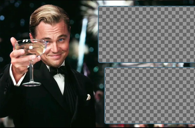 Collage de dos fotos para personalizar con El Gran Gatsby. ..