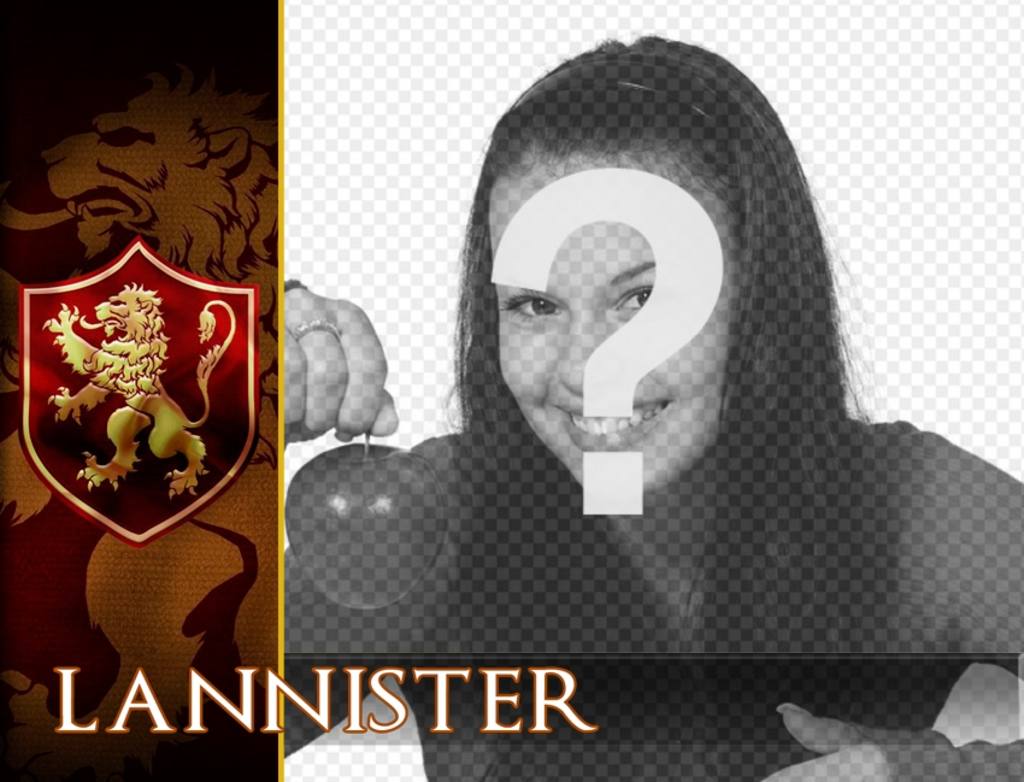 Fotomontaje con el escudo de la casa Lannister ..