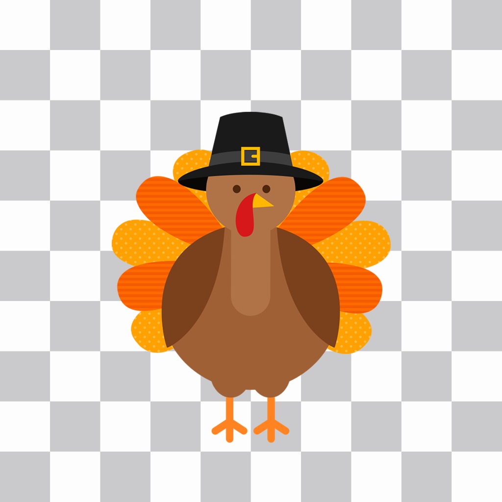 Sticker de un pavo del Thanksgiving Day ..