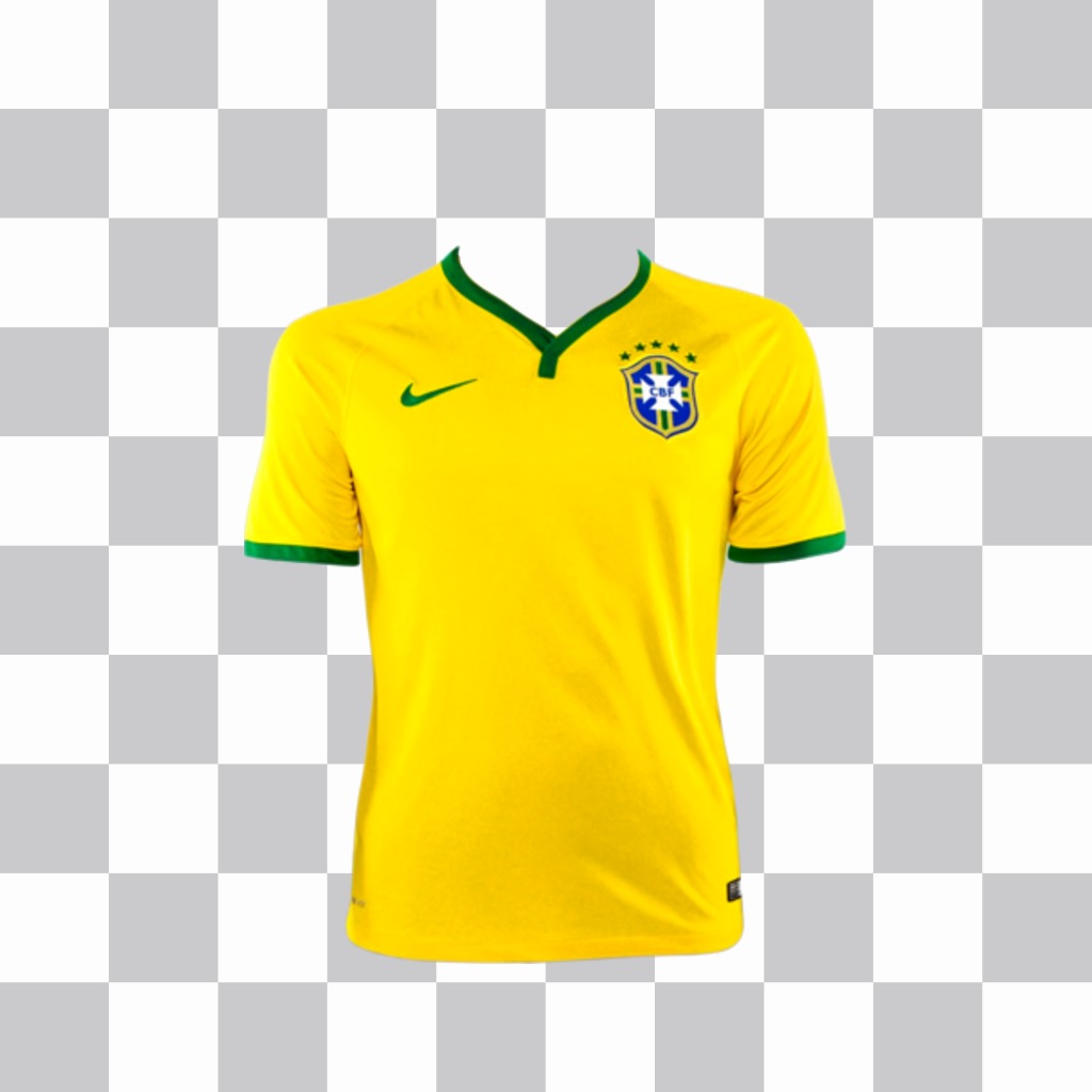 Sticker con la camiseta de Brasil para poner en tu foto. ..