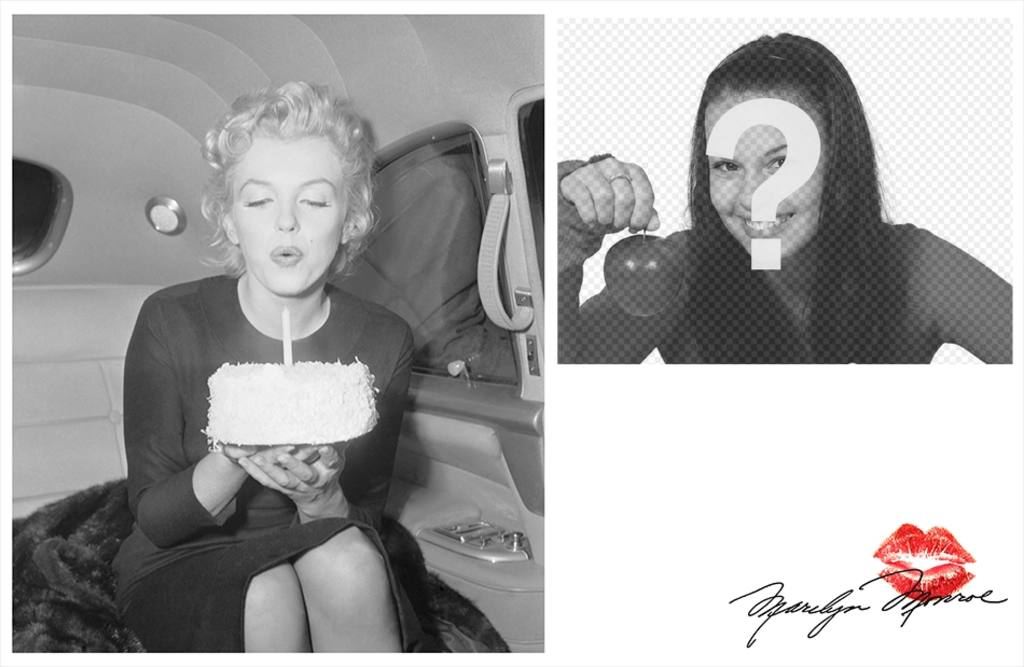 Tarjeta de felicitación con una foto de Marilyn Monroe ..