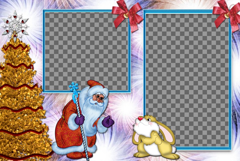 Collage de Navidad para personalizar con tus fotos