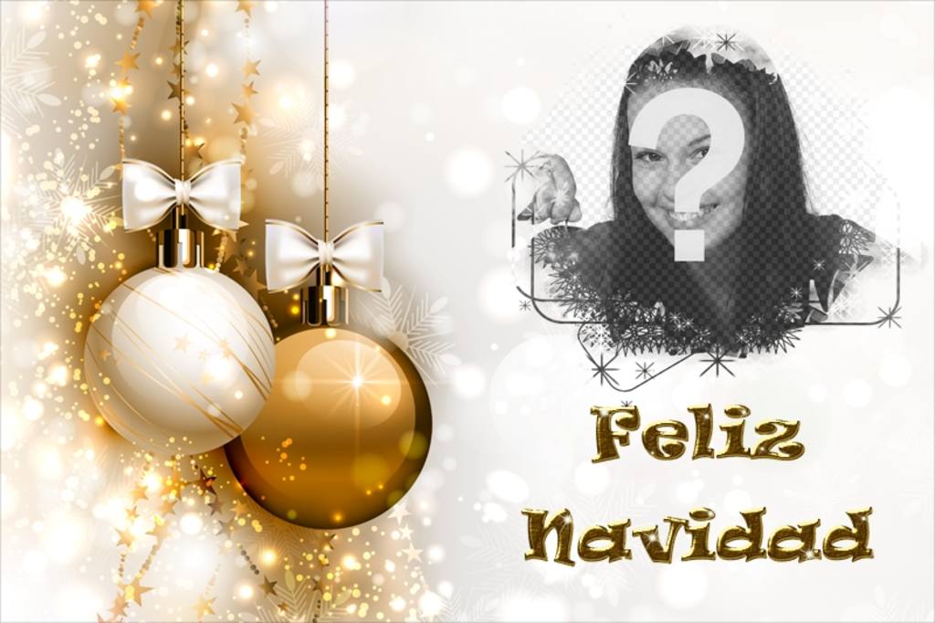 Tarjeta de Feliz Navidad para personalizar con fotos. ..