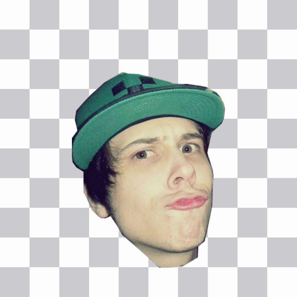 Fotomontaje del famoso Youtuber el Rubius OMG para ponerlo en tus fotos como un..